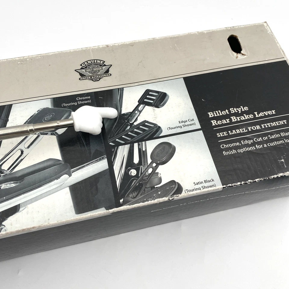 Pedal de palanca de freno de palanquilla ranurado corte borde Harley 40091-10 OEM 08-13 Touring Foto 2 de 4