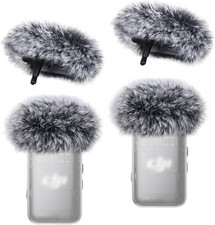 4-Pack Windscreen for DJI Mic 2 Transmitter, Furry Cover for OSMO POCKET 3 Micro
