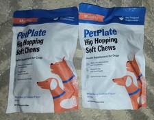 PetPlate Hip Hopping Soft Chews Mobility Support Supplement Dogs Pet Plate NEW