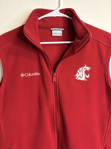 Columbia Sportsware Crimson WSU Washington State University Fleece Herren Weste LG - Bild 3 von 9