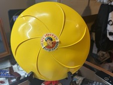 LiL Abner Pipco Flying disc complete with backer card mid 1950s Yellow