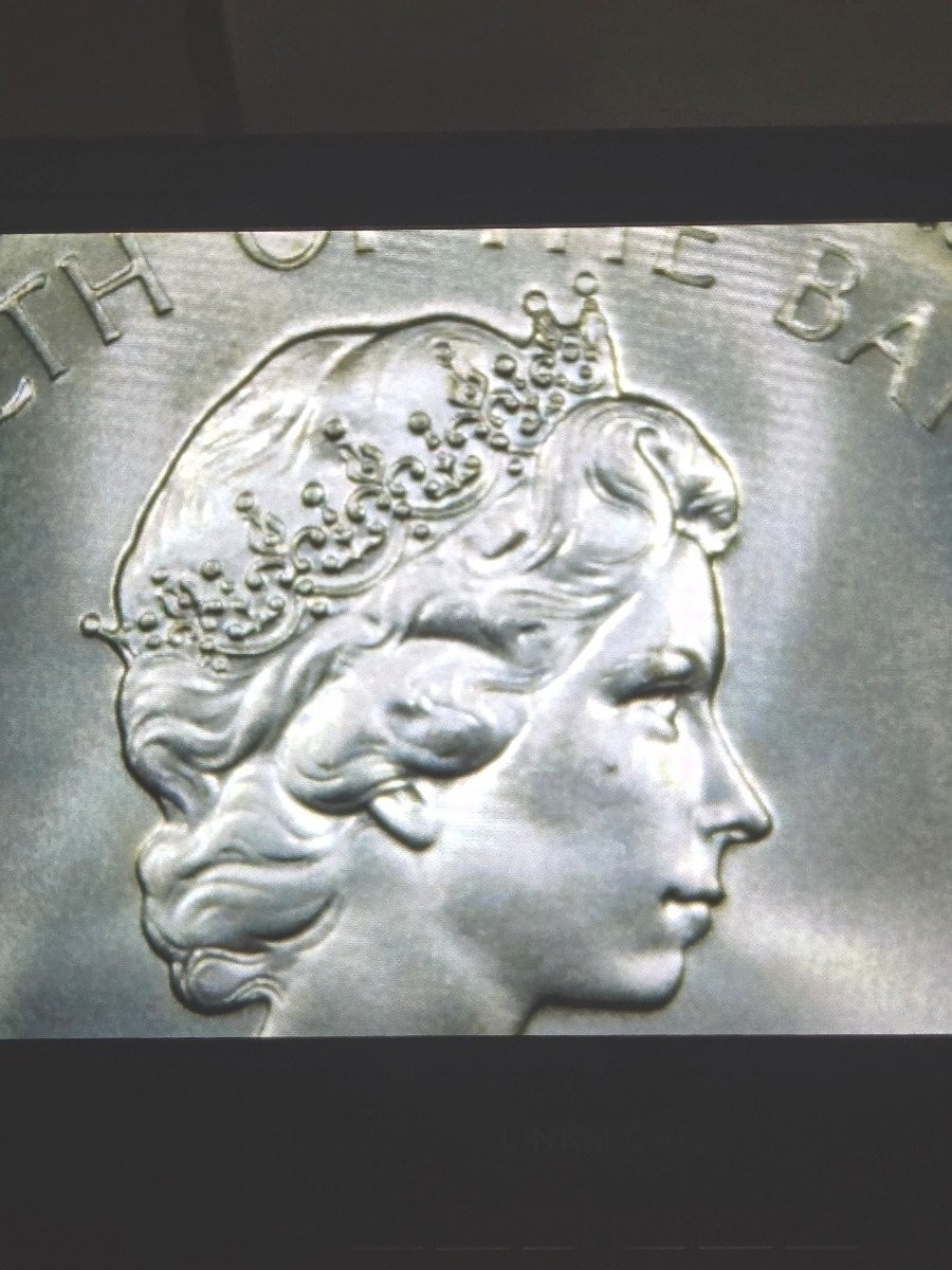 1971 Bahamas $2 Silver Coin - Flamingos - Gem BU Toned - .8803 oz