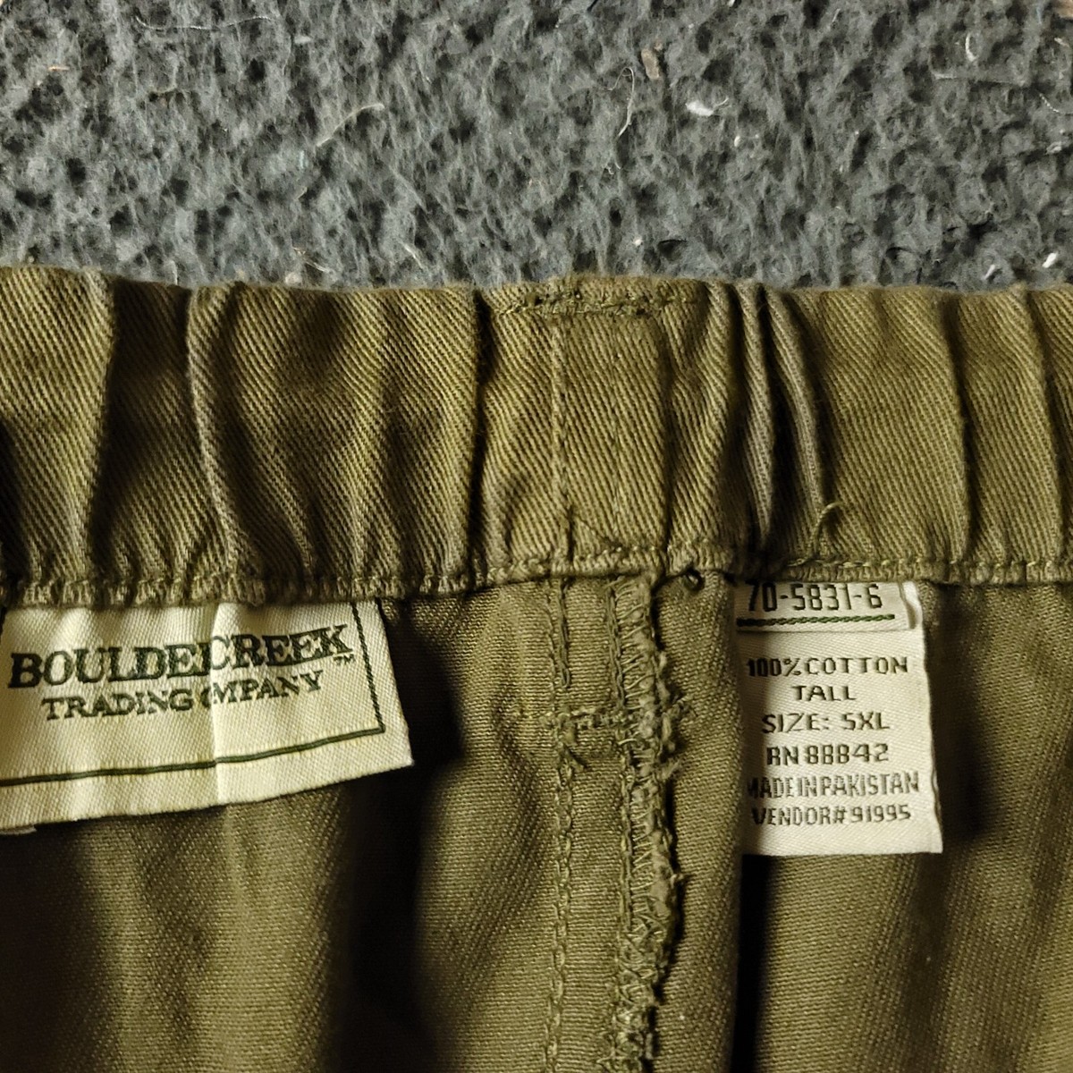 Boulder Creek Cargo Shorts Mens 5XL T Big Tall Green Beige Khaki