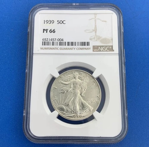 1939 P Proof Silver Walking Liberty Half Dollar High Grade Philadelphia NGC PF66