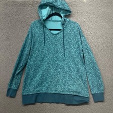 Athleta Sweatshirt Womens M Blue Sundown Alliance Hoodie Oversized Athleisure