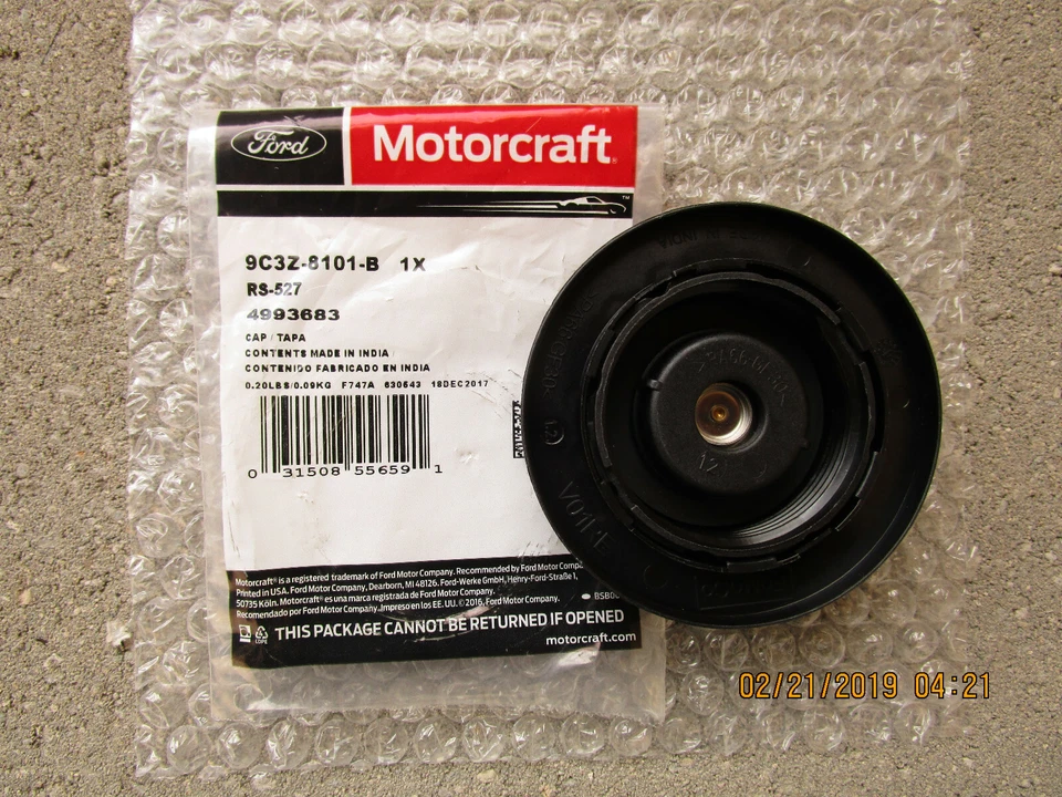 FORD MERCURY 9C3Z8101B MOTORCRAFT RS527 RADIATOR ENGINE COOLANT FLUID CAP NEW - Image 2 of 2