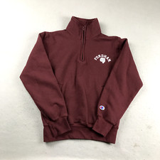 Fordham University Sweatshirt Adult XS Burgundy Fleece 1/4 Zip Mock Neck