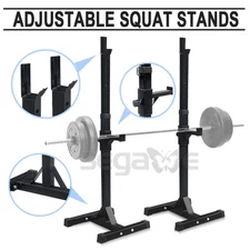 Adjustable Rack Standard Solid Steel Squat Stands Barbell Bench Press Exercise