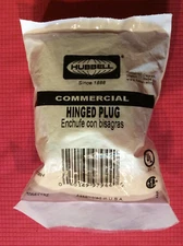 Hubbell Commercial Hinged Plug 20A/125V 5364VYRZ Heavy Duty Straight Plug NEW