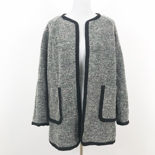 Kaari Blue Sweater Jacket Open Front Sz 