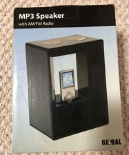 MP3 Speaker with AM/FM Radio with Blue Accent Light New