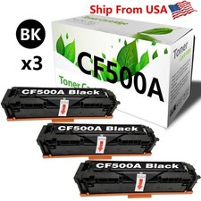  3-Pack,Black 202A Toner Cartridge CF500A for M280nw M281fdw
