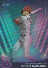 Dylan Carlson CARDINALS 2022 TOPPS X STEVE AOKI BASEBALL PARTY RAINBOW 32/150