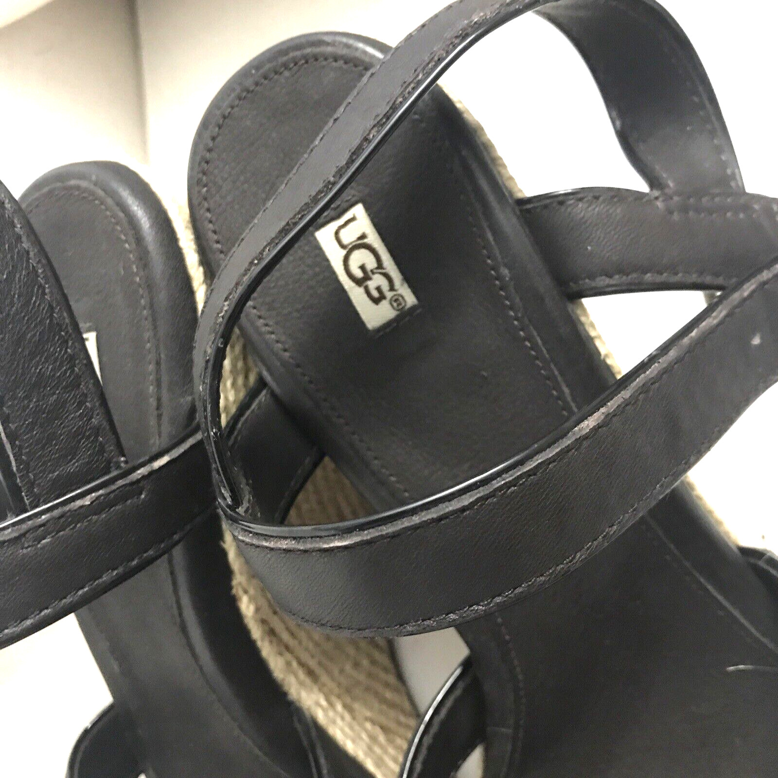 UGG JACKILYN JAVA LEATHER STRAPPY WEDGE SANDALS H… - image 6