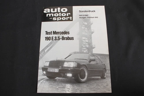 BRABUS Mercedes Benz 190 E 3,5 Brabus 1987 Sonderdruck Prospekt Brochure