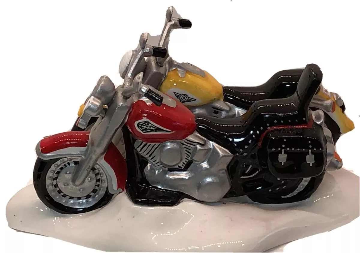 1997 Dept 56 Snow Village Harley Davidson Fat Boy Softail