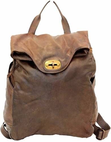 BZNA Bag Rinalto braun moro Italy Rucksack Backpacker Designer Tasche Handtasche - Bild 3 von 6