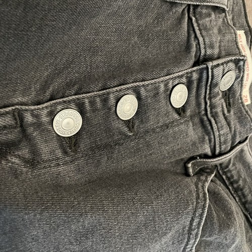 Levi's Damenjeans Größe 28 Meilenhoch weites Bein graue Waschung - Bild 4 von 9