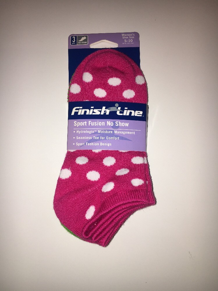 Finish Line Pairs Women's No-show Socks Shoe Size 5-10