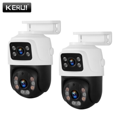 2x 6MP HD Dual Lens POE IP Camera 2-Way Audio 24H Recording Security Monitor Cam