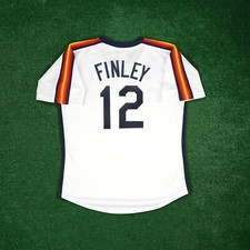 Steve Finley 1991 Houston Astros Cooperstown Men's Home White Jersey