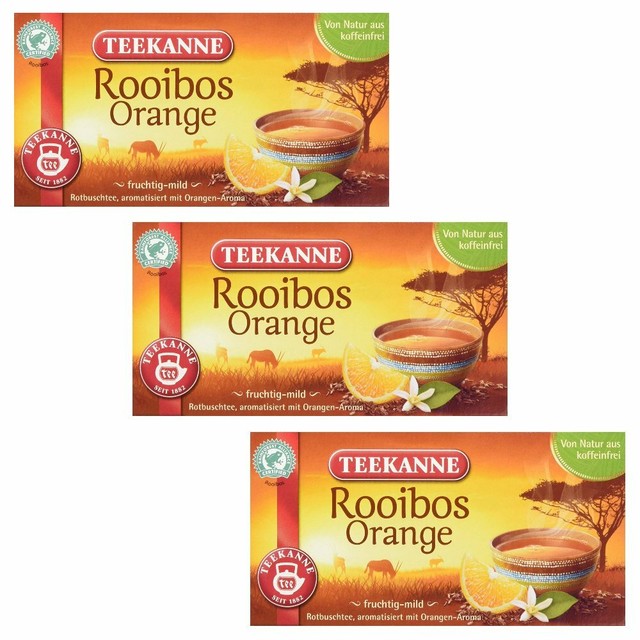 3x Teekanne Rooibos Orange Tea 35g / 1.23oz 20 Bags Tea from