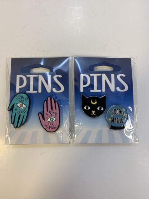Pin Lot Of 4 Magic Witches Witchy Crystal Ball Cat Palm New Pin Lot Of 4 Magic Witches Witchy Crystal Ball Cat Palm New