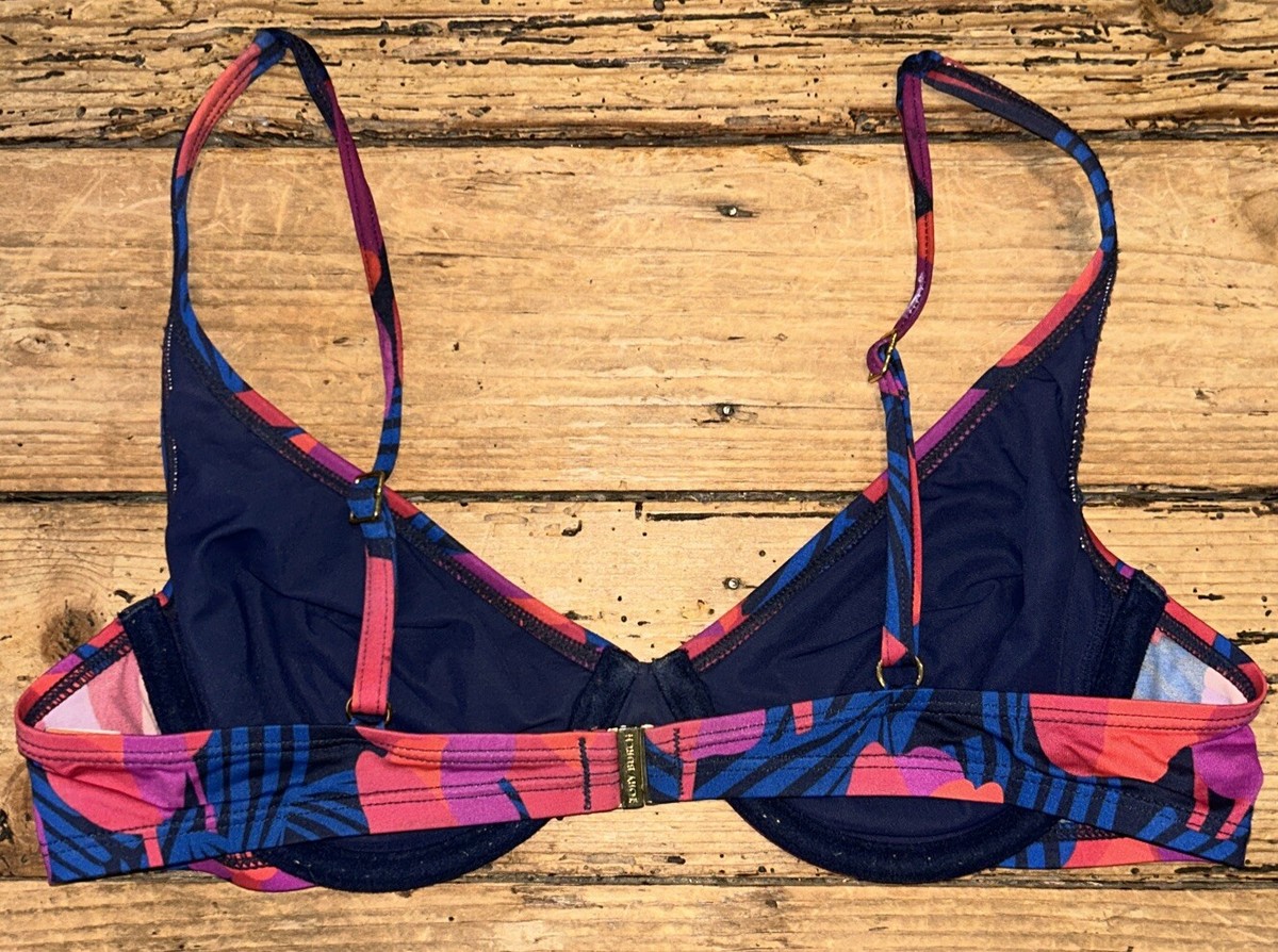 Tory Burch Women's Size XS Tropical Bikini Top With Adjustable