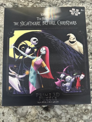PRIME 3D “The Nightmare Before Christmas” Disney Puzzle 500 Piece 24”x18” *NEW* - 第 1/2 張圖片