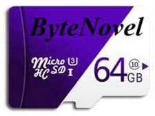ByteNovel 64GB Micro SD Card C10 Camera, Cellphone, Drone, Dashcam, Security