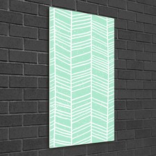 Tulup Glass Print Wall Art 50x100 - Herringbone pattern