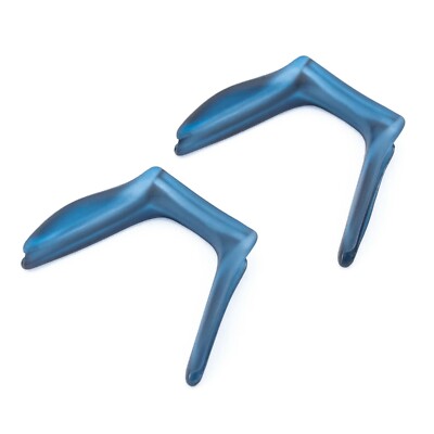 2pcs Blue Nose Pads Clip In Glasses Bridge Slotted Repair Push on Frame Slit Pad
