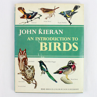 Vintage An Introduction To Birds John Kieran 1965 Doubleday Hardcover DJ
