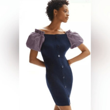 Anthropologie Maeve Puff-Sleeved Mini Dress