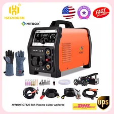 Portable Air Plasma Cutter 50A Non-Touch Pilot Arc/TIG PULSE Cutting Machi/glove