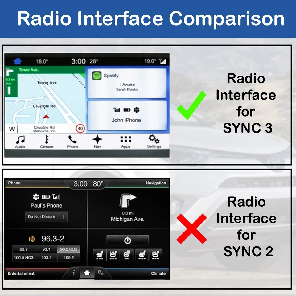 Ford Flex SYNC 3 2014-2018 Ford Radio 8" Pantalla táctil LCD Monitor Foto 3 de 4