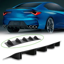 For Acura TLX 2021-2023 Rear Bumper Lip Diffuser Spoiler Wing Splitter Shark Fin