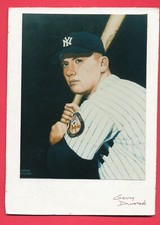SIGNED GERRY DVORAK AUTO JUMBO 5x7 MICKEY MANTLE w/BAT BATTING RIGHT PHOTO TPHLC