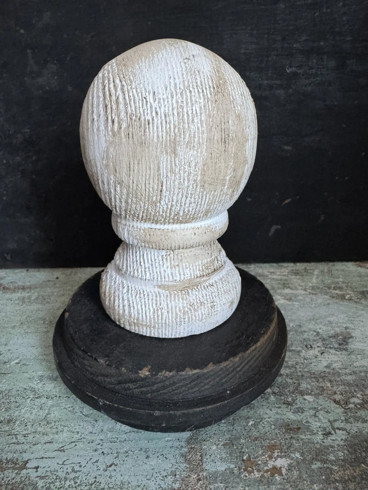 Acabamentos de madeira vintage com base/exibição Tô pronta - Imagem 4 de 4