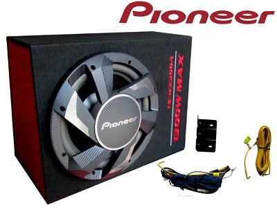 Pioneer 1300 Watt 30 cm 12'' Aktiv Bass Subwoofer Woofer TS-WX300A mit Kabel Set