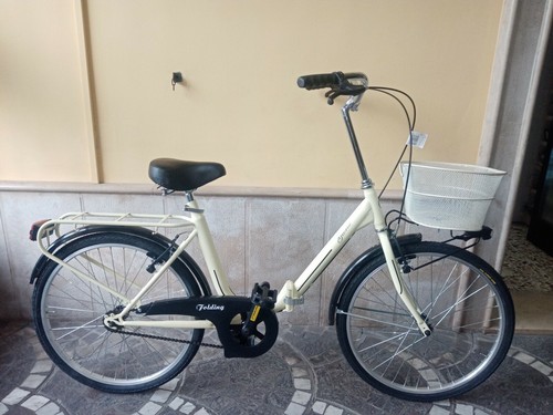 BICICLETTA 24 GRAZIELLA PIEGHEVOLE CICLI GLORIA CON CESTINO - COLORE PANNA  | eBay
