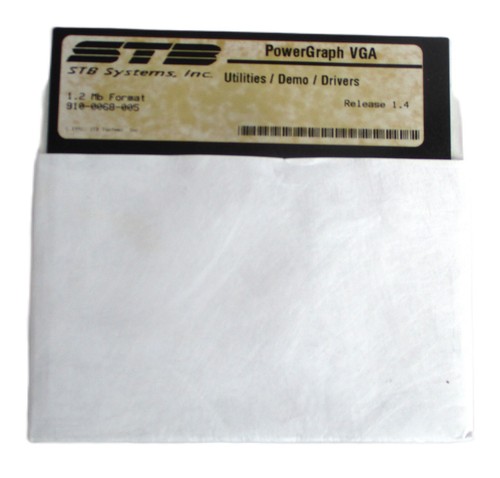 STB PowerGraph VGA Utilities/Demo/Drivers Release 1.4 5.25" 1.2 Format Disk