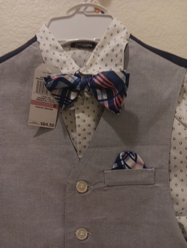 Nautica Boys 4-PC Light Blue Vest Set Formal Dressyy6 NWT - Picture 2 of 5