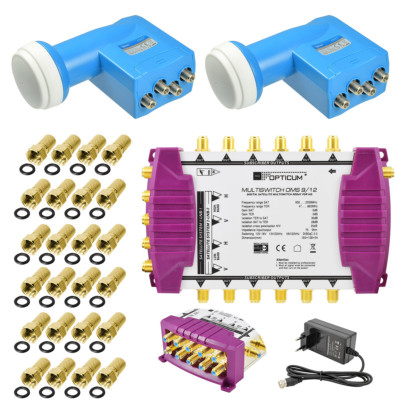 OPTICUM Multischalter 9/12 Multiswitch  2 PRO Quattro LNB 0,1 SAT Full HD 4K UHD