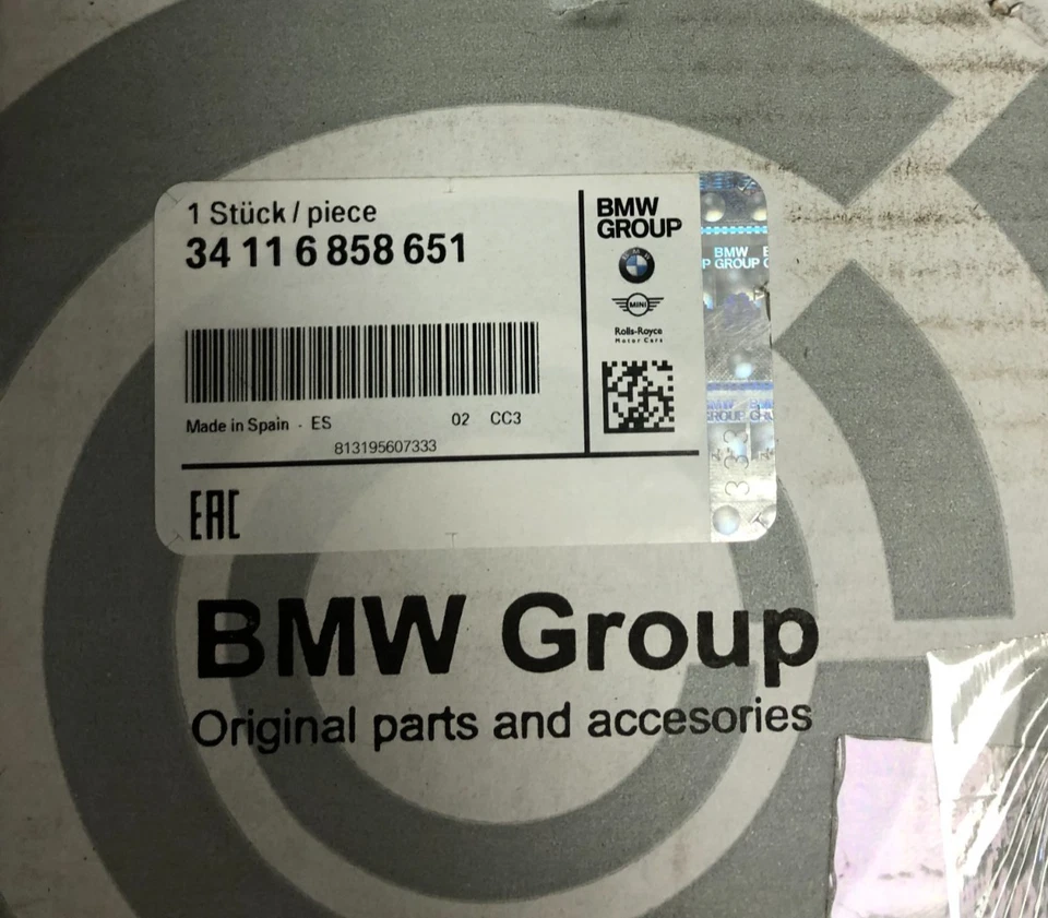 Genuine MINI R55/R56/R57/R58/R59 Front Brake Discs Set 280mm - 34116858651 - Image 3 of 3