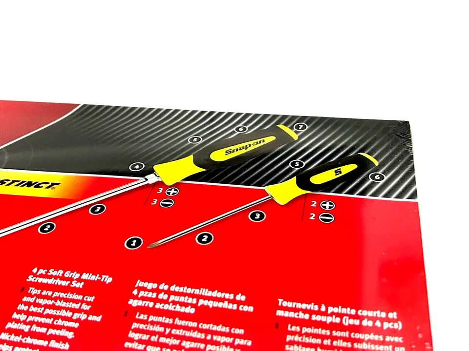 SNAP ON SGDX6040B HV 10Pc Combo Instinct Soft Grip Screwdriver Set Seal Hi Viz + - Image 3 of 4