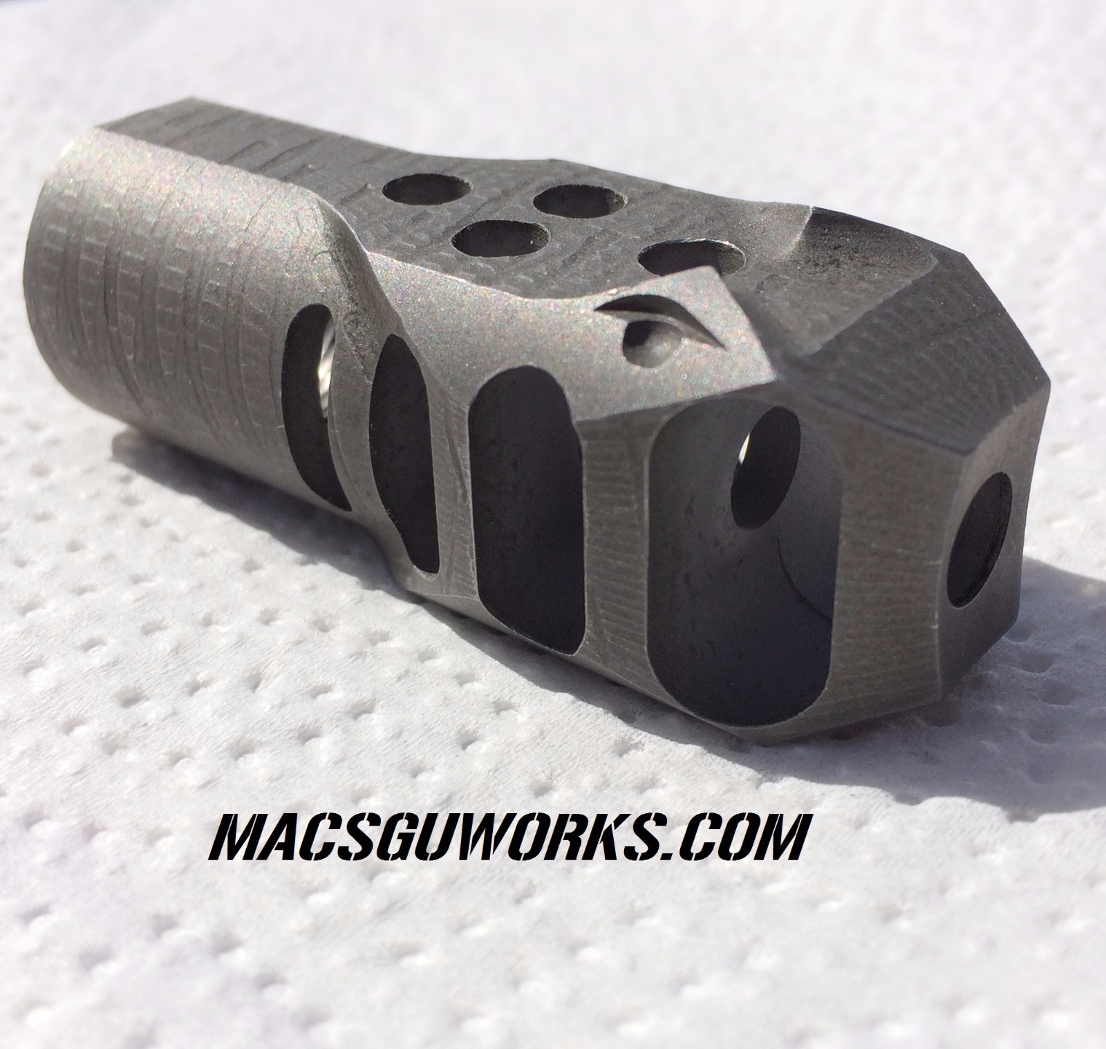 Northwest Precision 7mm Magnum Muzzle Brake - 5/8x24 TPI, Cerakote Black, 416R Stainless
