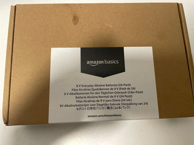 Amazon Basics 24 Pack 9 Volt Performance All-Purpose 24 Count (Pack of 1) Sealed
