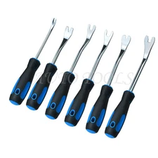 6pc Metal Pry Tool Set Auto Door Panel Trim Upholstery Clip Remover Kit