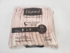 Bx/56 Depends Women's Night Defense Briefs Sz Large (38" - 44" / 16 - 20)